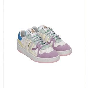 Lanvin Clay Leather Pastel Women's Sneakers